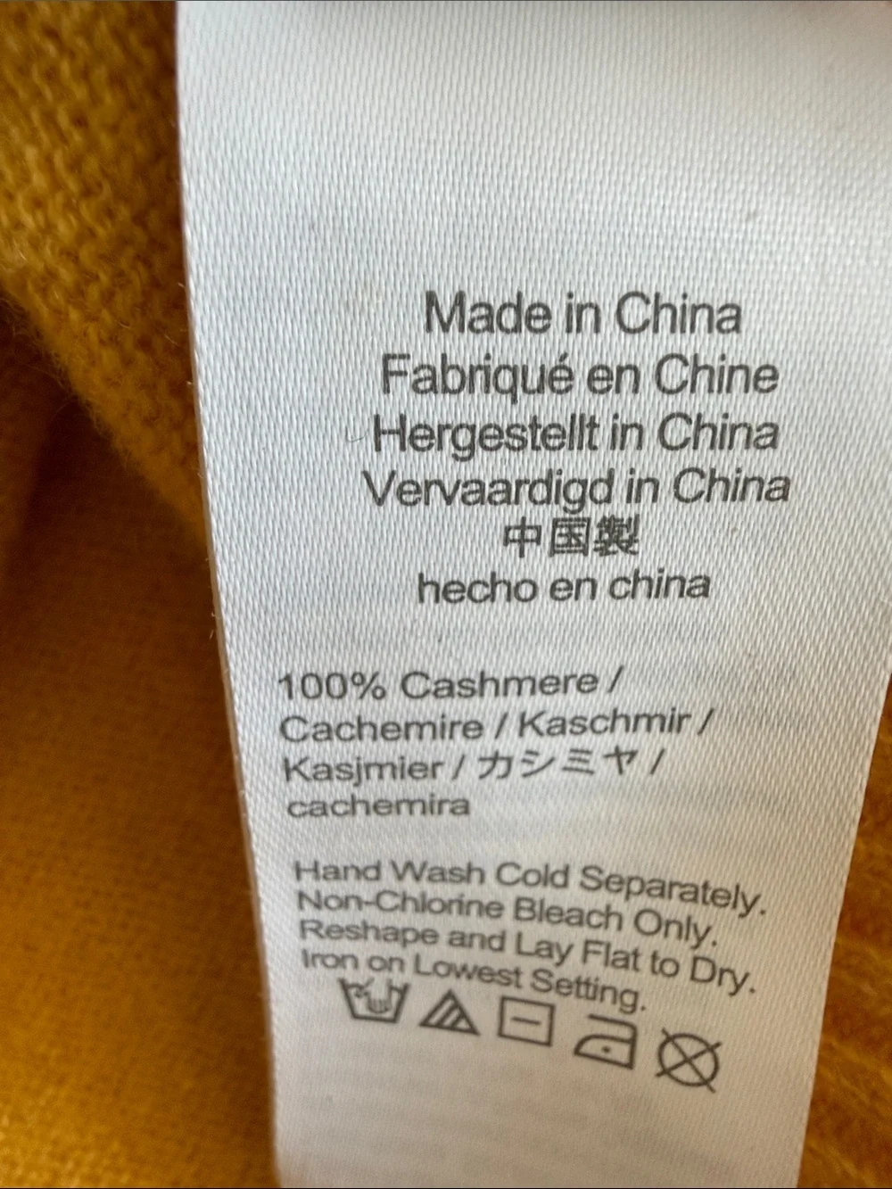 J.Crew 100 Cashmere Shrunken Crewneck Sweater. Bright Yellow. Size XS.